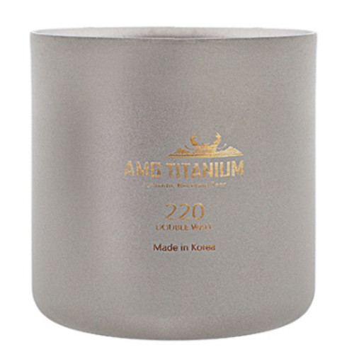 AMG티타늄 이중 머그컵 220ml 샌딩_이미지