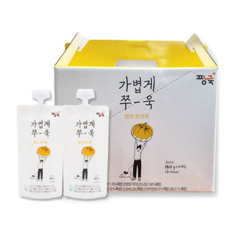 짱죽 쌀눈 호박죽 스파우트형 140g (10개)_이미지
