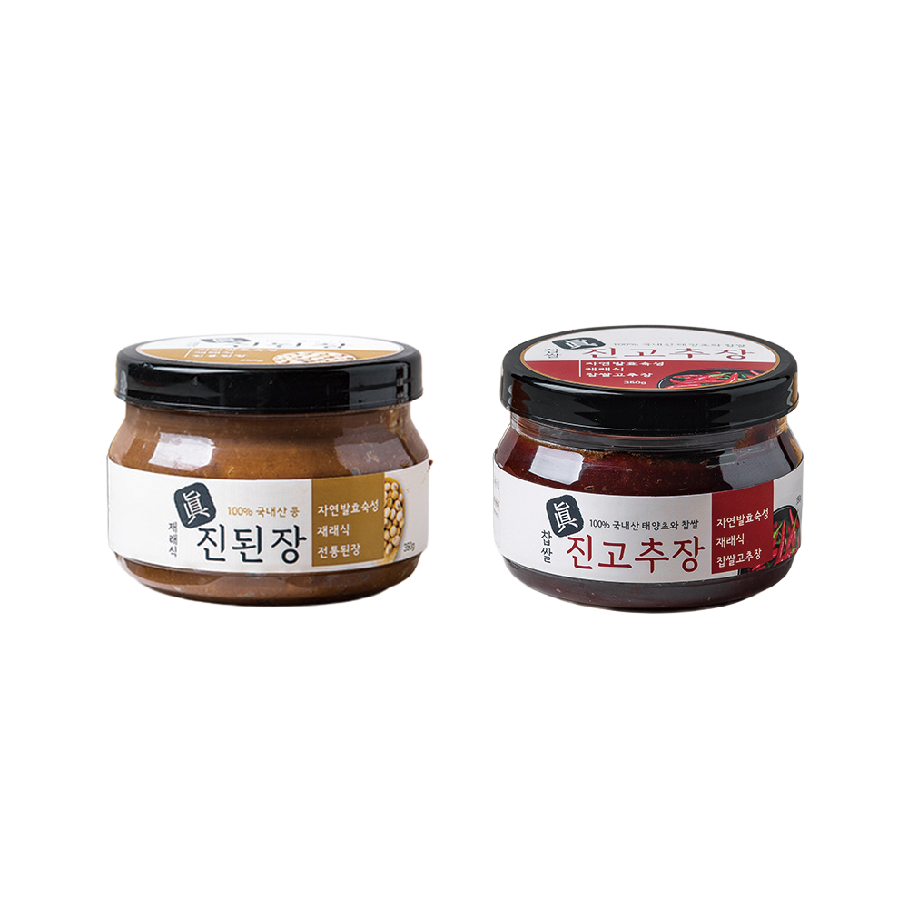  서림식품 전통 재래식 진된장 350g + 진고추장 350g [1개]