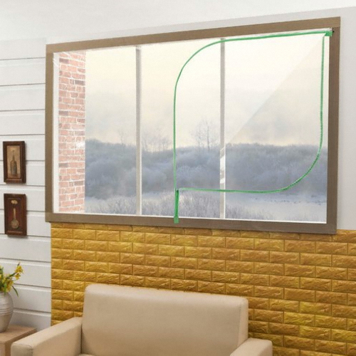 알뜨리 EVA 방풍비닐 창문용 민트지퍼 투명 (소)_이미지