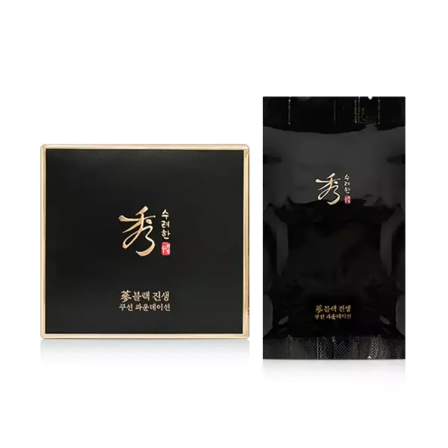 수려한 블랙 진생 쿠션 파운데이션 15g (리필1개)_이미지