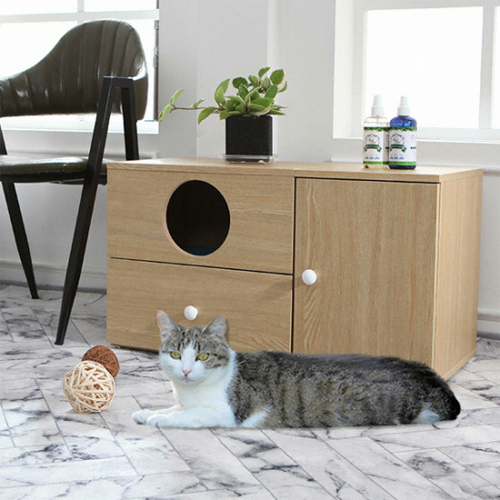 브릿지홈데코 기획 고양이화장실 풀세트화장실+수납장+배변통