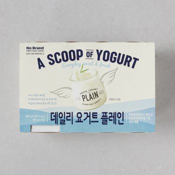  노브랜드 데일리 플레인 요거트 80g 6개입 [1개]