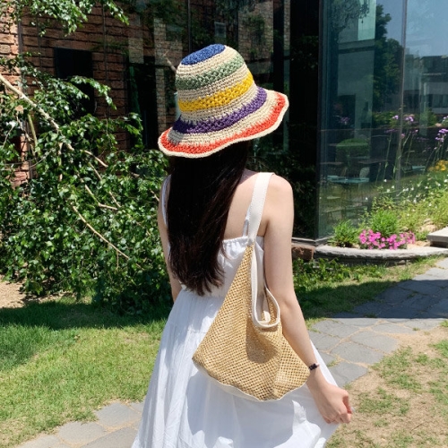 수앤수 컬러풀 벙거지 밀짚햇 24HA033_이미지
