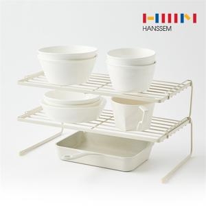 한샘 주방정리용품 SOK 마일드 2단 정리대 L 크림 싱크대선반 씽크대수납 그릇 접시거치대 다용도렉 예쁜이미지입니다. 누르면 해당 게시물로 새창이동합니다.