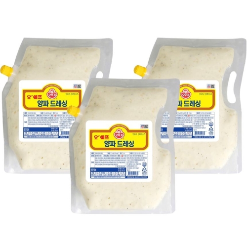 오뚜기 오쉐프 양파 드레싱 2kg (3개)