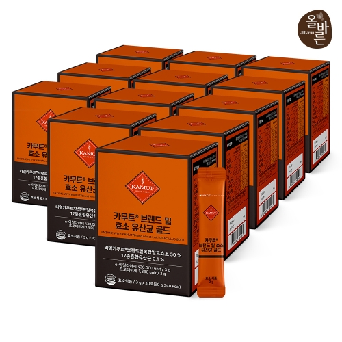 올바른 카무트 브랜드 밀 효소 유산균 골드 30포 (12개)_이미지
