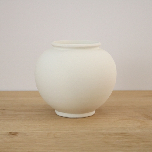 [불명] 와이에스세라믹스 연미색 오브제 달항아리 M size 화병