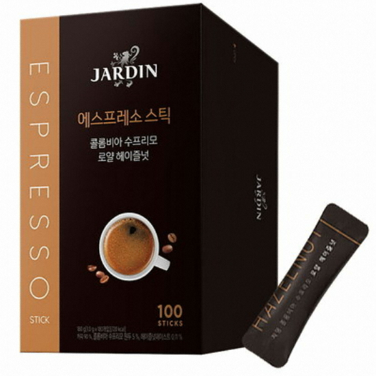 쟈뎅 에스프레소 스틱 콜롬비아 수프리모 로얄 헤이즐넛 100T (4개)