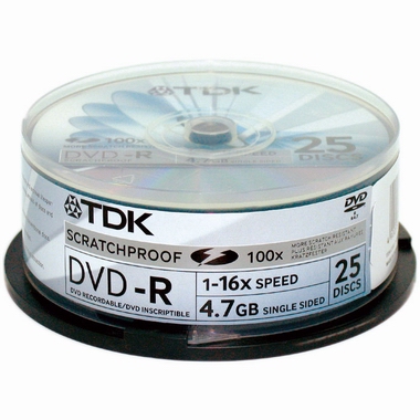 TDK DVD-R 4.7GB 16x 케익 25장 SHC_이미지