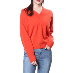  OZOC 브이넥 캐시미어 니트 티셔츠_715-17423