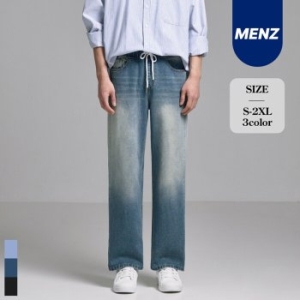 포레스트핏 맨즈 / 남성 밴딩 세미와이드 워싱 데님 MJ2501