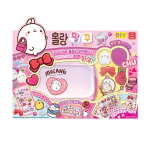 오로라월드 몰랑 필통 꾸미기 샤이닝핑크