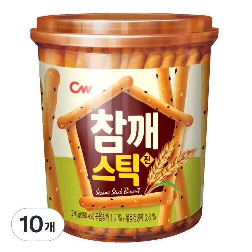 청우식품 참깨스틱 진 220g (10개)_이미지