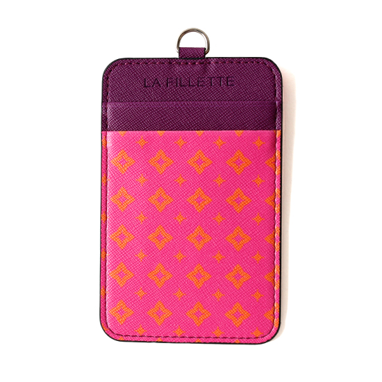 라피예뜨 샤이닝 스완 목걸이 카드지갑 (퍼플)_이미지