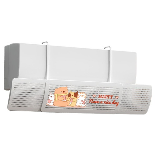 비엠디자인 귀여운 동물그림 3in1 접이식 확대형 에어컨 바람막이