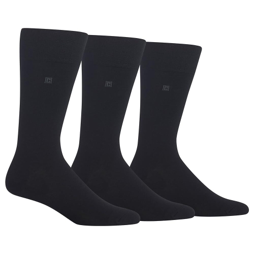 챕스 남성용 클래식 드레스 크루 양말 3 6쌍 패턴 및 단색 디자인 블랙 3쌍 167781