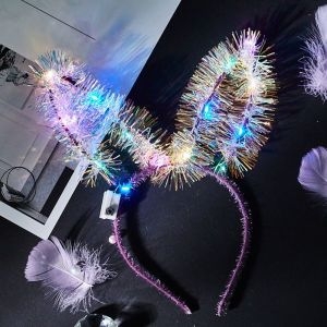GTF46766 LED 토끼 머리띠 4p세트 퍼플 1개