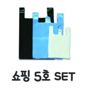 가온누리코리아 다용도 무지 쇼핑 비닐봉투 5호 70매 (5개(350매))