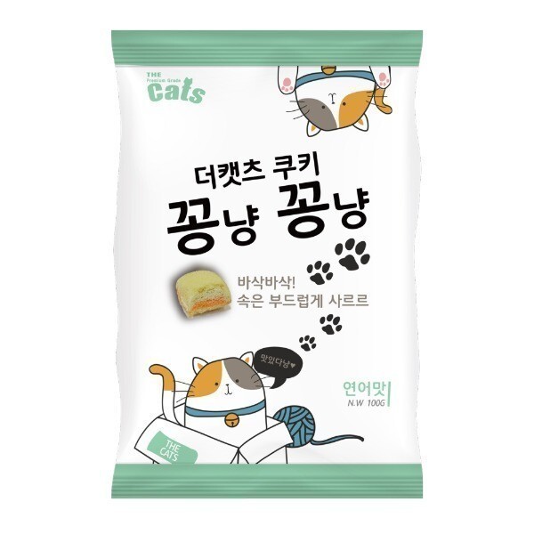 더캣츠 쿠키 꽁냥꽁냥 연어맛 100g