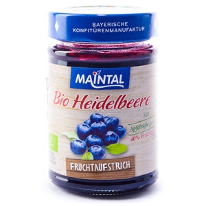 마인탈 유기농 사과즙으로 만든 무설탕 블루베리 잼 저칼로리 200g