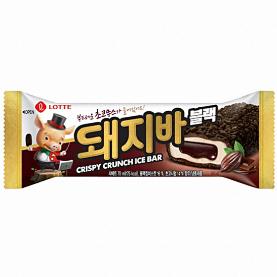 롯데푸드 돼지바 블랙 70ml (5개)