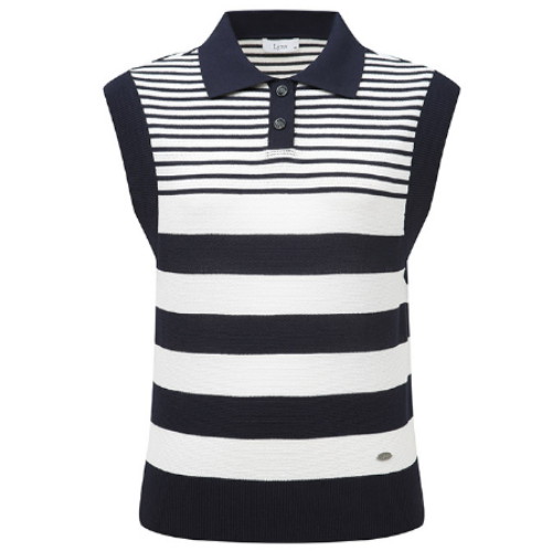 링스골프 스트라이프 니트 베스트 L21E1SV154_NA_이미지