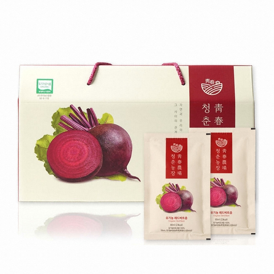 청춘농장 유기농 레드비트즙 80ml 30포 (1개)_이미지