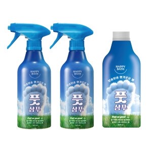 해피바스 <b>풋</b><b>샴푸</b> 필쏘굿 본품 500ml 2개 + 리필 500ml