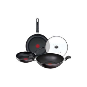 테팔 티타늄 퍼펙트 브라운 프라이팬 4종 (팬20,28+웍28+뚜껑28)_이미지