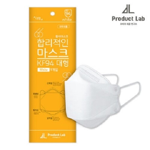 프로덕트랩 합리적인 마스크 KF94 대형 화이트 (20매)_이미지