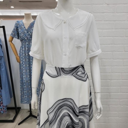 [불명] 해리앤 DP01 캉캉 카라 쉬폰 블라우스 HOSP2810