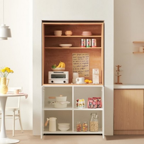 제크리 카멜 홈카페 주방수납장 냉장고장 900