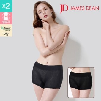 제임스딘 여성 모달 위생드로즈팬티 <b>생리</b>팬티 2매입 JHWDB0M1