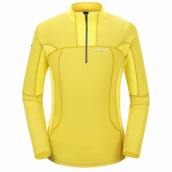 몽벨 짚업 긴팔 티셔츠 (MX3MF14M021, 라임그린)_이미지