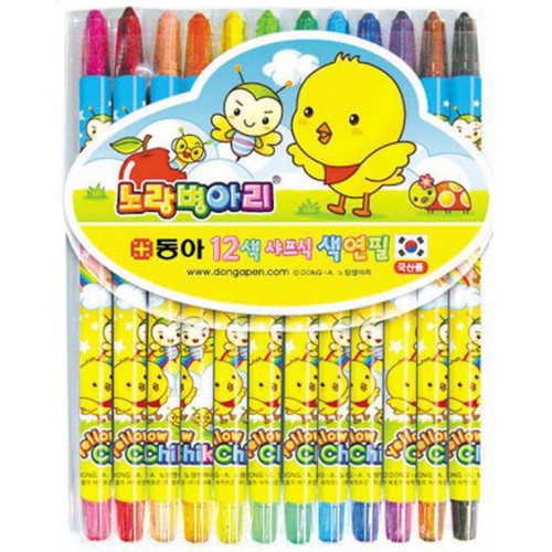 동아 노랑병아리 샤프식 색연필 (12색)_이미지