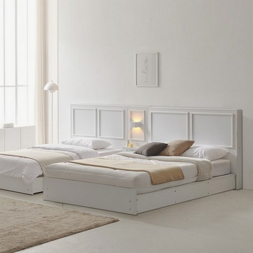 샤인 평상형 트윈침대 SS+Q+패널