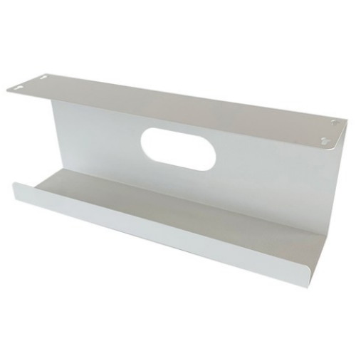 억스코리아 멀티탭 트레이 ㄷ자 선반 무타공형 중형 화이트 (1개)_이미지