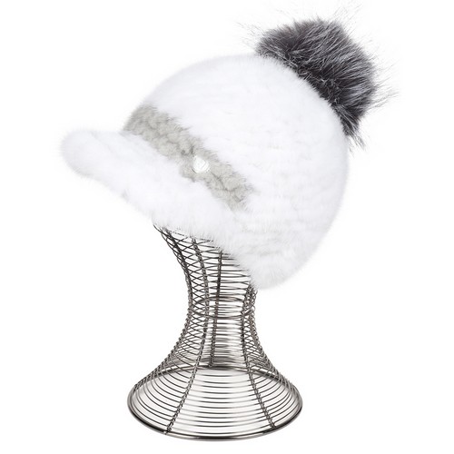 아바쿠스 폼폼 밍크 니팅 모자 AS41CPL0101_이미지