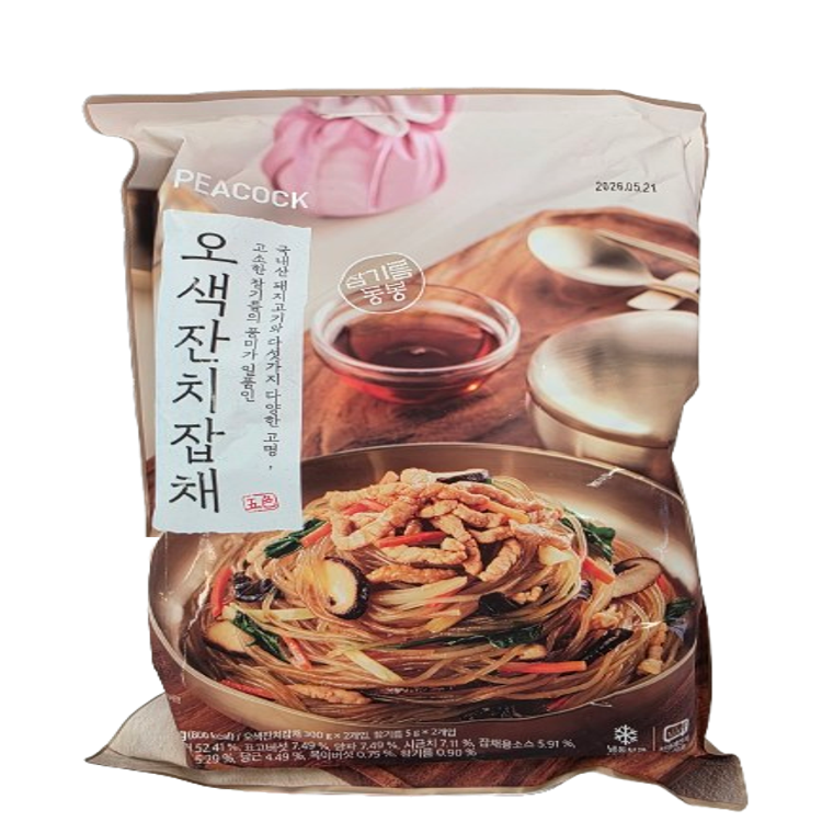 이마트 피코크 오색 잔치 잡채 610g (2개)_이미지