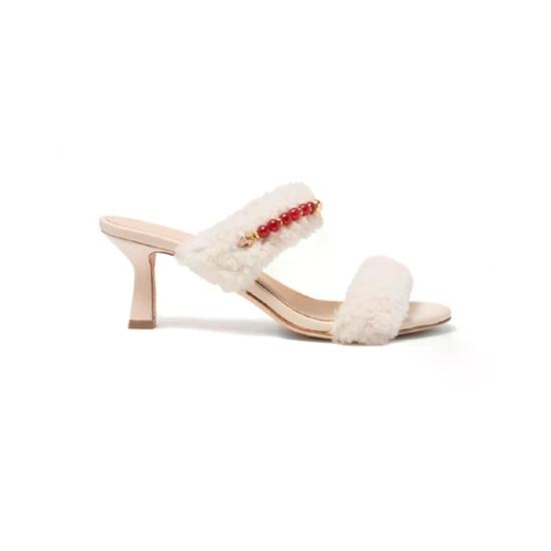 콘티 Marianna Mazza Napoletana sandalo mule montone avorio F1AF0806