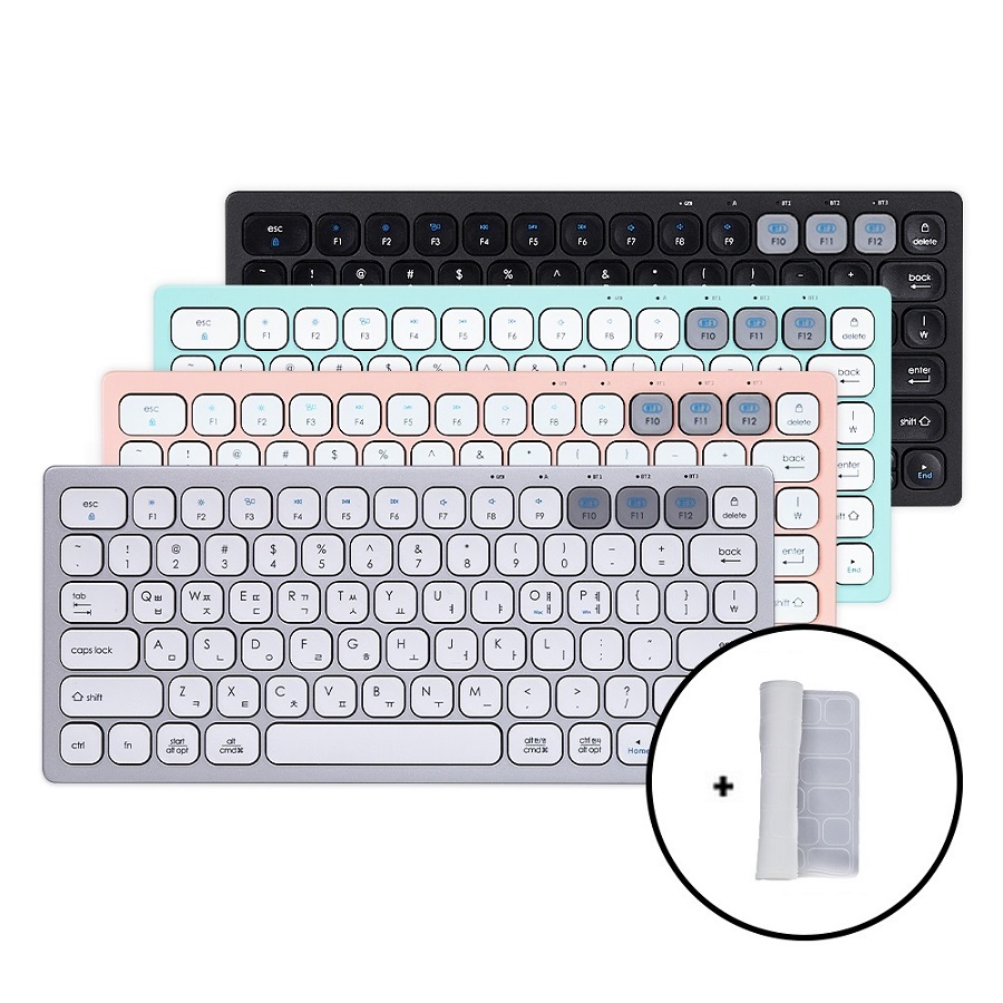 한성컴퓨터 BK300 멀티페어링 블루투스 키보드 (실버)_이미지