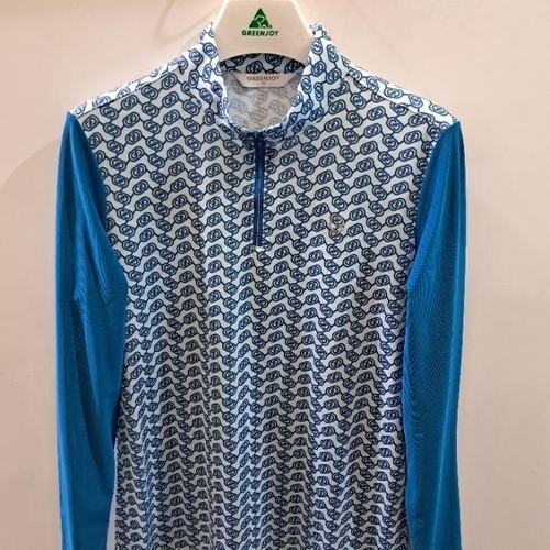 그린조이 프린트 소매 메쉬 반집업 GP26KL27W