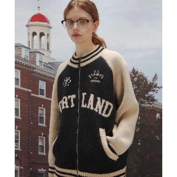 ltgt CPGN STUDIO 포틀랜드 레글런 니트집업 블랙 CP25SA04 138035