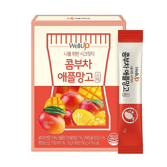 한국생활건강 로엘 웰업 콤부차 애플망고 30T (10개)_이미지