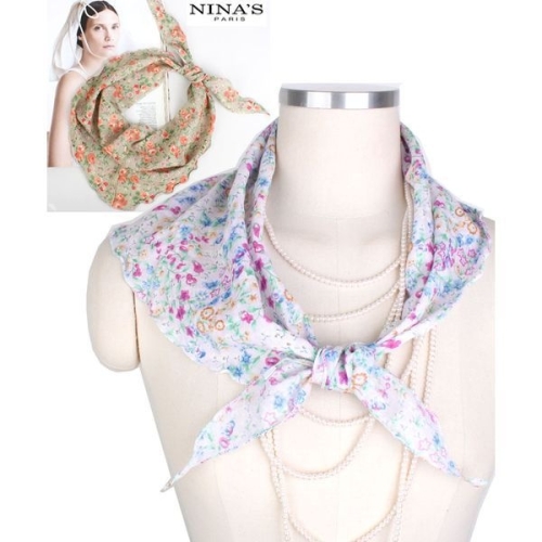 니나스파리 이쁨주의_순면삼각꽃스카프 N5S045_이미지