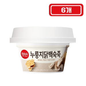 CJ제일제당 햇반 누룽지닭백숙죽 267g (6개)_이미지