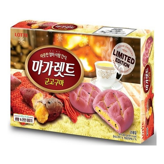 롯데웰푸드 마가렛트 군고구마 20개입 380g (4개)