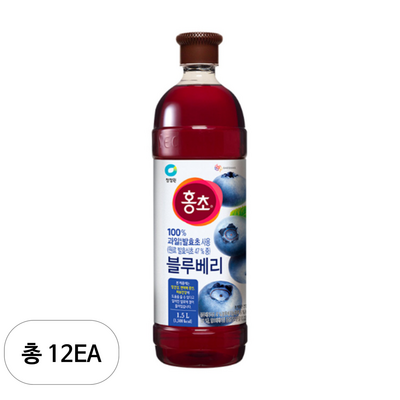 청정원 홍초 블루베리 1.5L (12개)_이미지