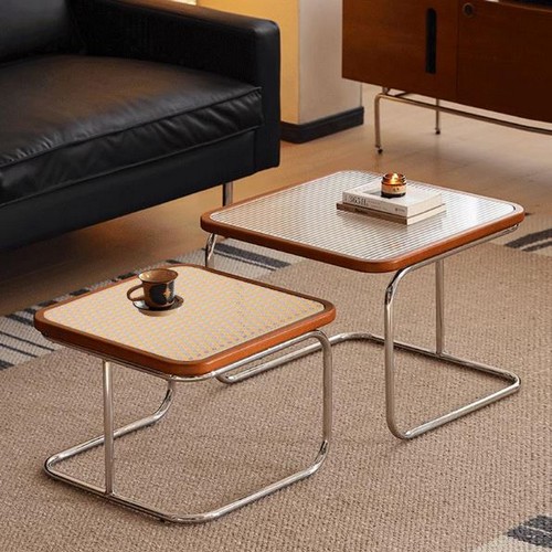 세이지 라탄 사이드 테이블 세트